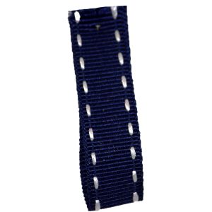 Stitched Grosgrain Ribbon Article 1339 Col: Navy 15mm