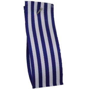 25mm x 25m Stripe Ribbon By Berisfords Ribbons Col:Royal Blue