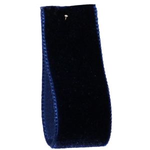 Velvet Ribbon By Berisfords Col: Navy 9419 - available in 9mm - 50mm widths