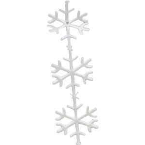 White Snowflake Cut Outs 25mm x 10m
