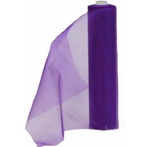 29cm Wide Purple Cut Edged Sheer Ribbon