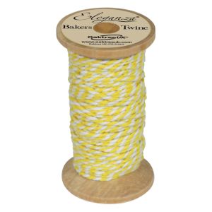 Bakers Twine Wooden Spool 2mm x 15m Yellow No.11