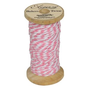 Bakers Twine Wooden Spool 2mm x 15m Lt. Pink No.21