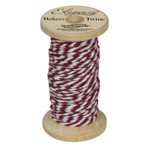 Bakers Twine Wooden Spool 2mm x 15m Burgundy No.17