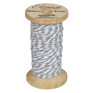 Bakers Twine Wooden Spool 2mm x 15m Silver No.24