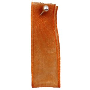Orange Sheer Ribbons By Berisfords Ribbons In 10mm, 15mm,. 25mm, 40mm & 70mm Widths