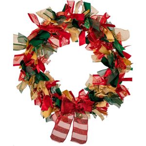 Traditional Christmas Ribbon Wreath