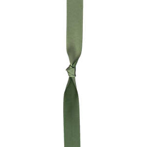 Khaki and moss green reversible satin ribbon by Berisfords