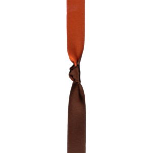 Rust and brown reversible satin ribbon