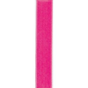 Shocking pink velvet ribbon by Berisfords ribbons article 9421 colour 9431