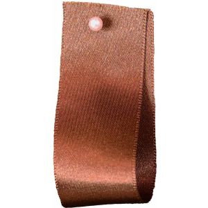 Double Satin Ribbon By Berisfords Ribbons: Dark Brown (Col 25)- 3mm - 50mm widths