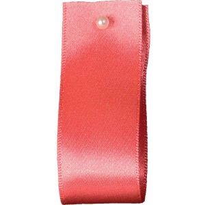 Double Satin Ribbon By Berisfords Ribbons: Coral (Col 22) - 3mm - 50mm widths