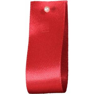 Double Satin Ribbon By Berisfords Ribbons: Poppy Red (Col 21) - 3mm - 50mm widths
