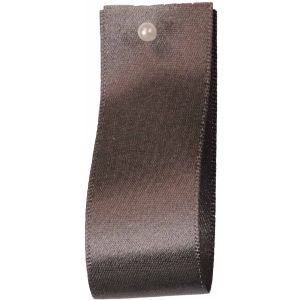 Double Satin Ribbon By Berisfords Ribbons: Smoked Grey (Col 669) - 3mm - 70mm widths