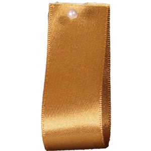 Double Satin Ribbon By Berisfords Ribbons: Old Gold (Col 20)- 3mm - 50mm widths