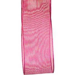 Wired Edged Sheer Ribbon - Berry Pink 25mm, 40mm & 60mm Widths