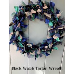 Black Watch Tartan Ribbon Wreath kit