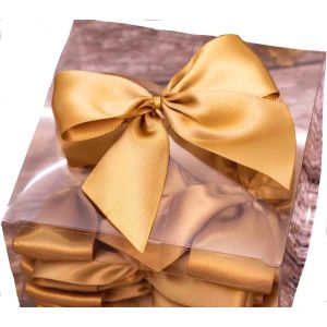 gold 38mm satin bows with double sided sticky pad