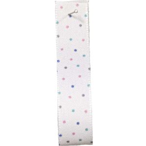 Baby Polka Dots Ribbon in White 15mm x 25m