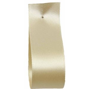 Shindo Double Satin Ribbon Cream (Col: 003) - 3mm - 50mm widths