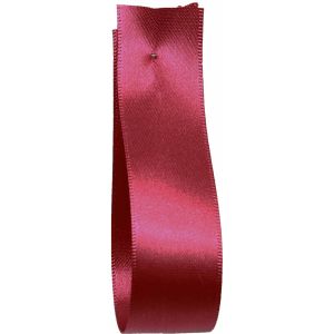 Shindo Double Satin Ribbon Deep Red (Col: 053) - 3mm - 38mm widths