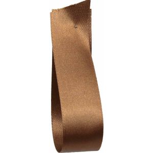 Shindo Double Satin Ribbon Chocolate Brown (Col:162) - 3mm - 50mm widths