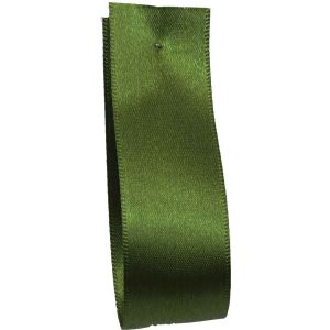 Shindo Double Satin Ribbon Moss Green (Col: 177) - 3mm - 50mm widths
