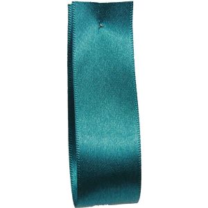 Shindo Double Satin Ribbon Teal Green  (Col:185) - 3mm - 38mm widths
