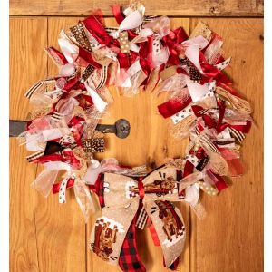 Festive Dog Wreath Ribbon Wreath Kit