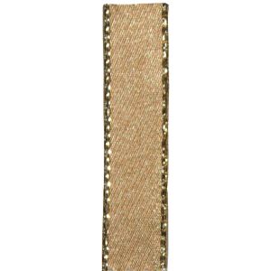 Metallic Gold Edged Gold Satin Ribbon in 3mm, 7mm,15mm, 25mm widths