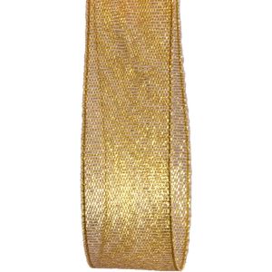 25mm x 20m Gold Mesh style Ribbon
