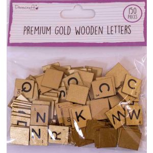 Gold Scrabble Style Letters with 150 per pack