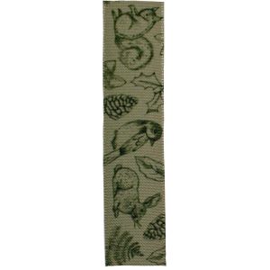 25mm Green Woodland Creatures ribbon By Berisfords Article 80910