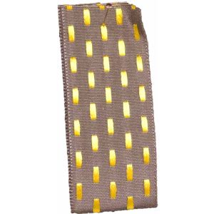 Parallel Stitch in Grey and Yellow by Berisfords Ribbons