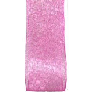 hot pink sheer ribbon in 25mm width