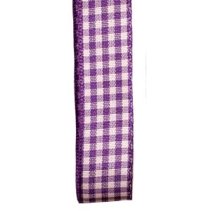 Liberty Purple In Gingham Ribbon By Berisfords Ribbons