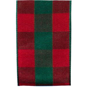 40mm Merriment red and green christmas check ribbon article 60250