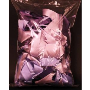 Mixed Bag Of Purple & Lilac Dye House Waste Ribbon 250grm