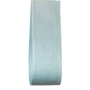 100% Cotton Ribbon In Mineral Blue