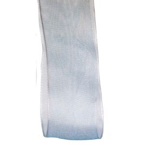 Wired Edged Sheer Ribbon - Pale Blue 25mm, 40mm & 60mm Widths