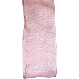 Wired Edged Sheer Ribbon - Pale Pink 25mm, 40mm & 60mm Widths