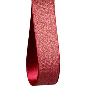 25mm Red and Gold Reversible Ribbon