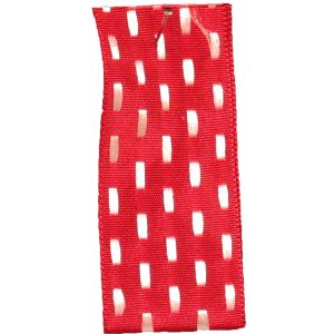 Parallel Stitch in Red and White by Berisfords Ribbons