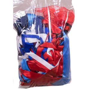 Red White & Blue Dye House Waste Ribbon 250grm Bag 
