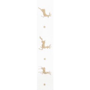 White Reindeer Flight Ribbon In 15mm