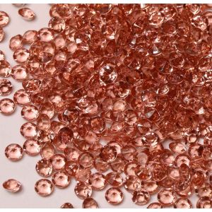 6mm Diamond Shaped Faceted Beads In Rose Gold