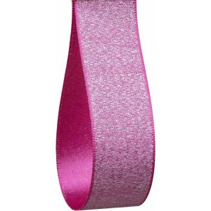 25mm silver and pink reversible ribbon by Shindo 
