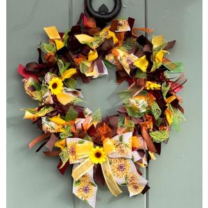 Sunflower Themed Ribbon Wreath Kit