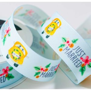 25mm Just married ribbon by Berisfords Ribbons