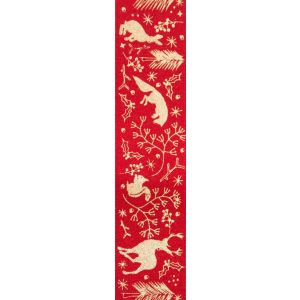 Red Wildwood 25mm Christmas Ribbon By Berisfords Ribbons